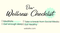 Wellness Checklist Animation