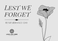 We Remember Postcard Design