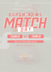 Superbowl Match Day Poster