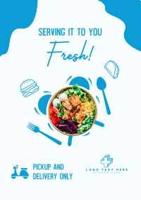 Fresh Food Bowl Delivery Flyer