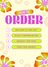 Funky Flowery Order Guide Poster