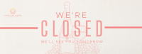 Minimalist Closed Restaurant Facebook Cover Image Preview