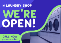 Laundry Shop Postcard Design