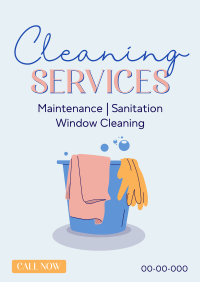 Bubbly Cleaning Poster