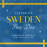 Commemorative Sweden Flag Day Linkedin Post Design
