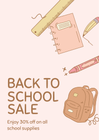 Back to School Sale Poster