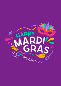 Mardi Gras Mask Poster