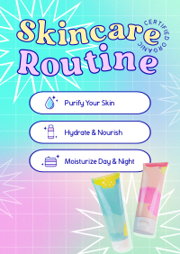 Y2K Skincare Routine Poster