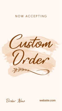 Brush Custom Order Instagram Story