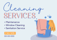 Bubbly Cleaning Postcard