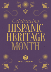 Traditional Hispanic Heritage Month Poster Design