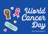 Cancer Day Stickers Postcard