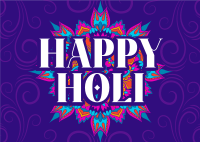 Holi Greeting Flourishes Postcard