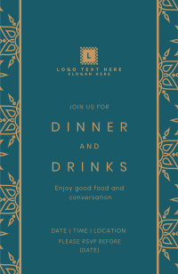 Dinner and Drinks Invitation Image Preview