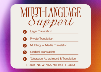 Modern Minimalist Translation Services Postcard