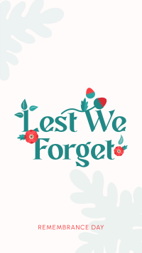 Remembrance Poppy Flower  Facebook Story