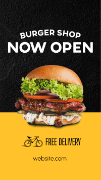 Burger Shop Opening Instagram Story