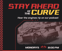 Race Car Podcast Facebook Post