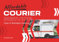 Courier Shipping Service Postcard