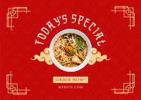 Special Oriental Noodles Postcard