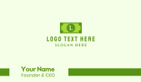 Money Dollar Bill Lettermark Business Card Design