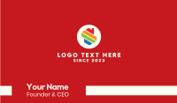 Multicolor Home Letter S Business Card Design