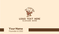 Morning Coffee Tea Mascot  Business Card Design