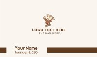 Morning Coffee Tea Mascot  Business Card