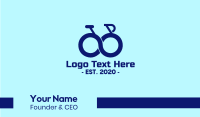 Blue Infinity Bike Business Card Design