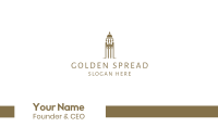 Golden Bell Tower Business Card Image Preview