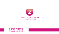 Abstract Pink F & G Business Card Design