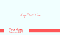 Cute & Feminine Business Card Design