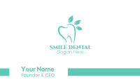 Green Dental Tooth Business Card Image Preview