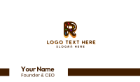 Donut Bakeshop Letter R Business Card Design