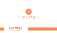 Peach Y Stamp Business Card