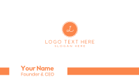 Peach Y Stamp Business Card