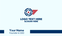 Patriotic Star Wings Business Card