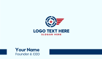 Patriotic Star Wings Business Card