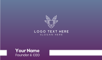 Elegant Reindeer Outline Business Card Design