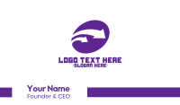 Purple Industrial Arrows Business Card