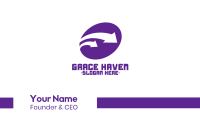 Purple Industrial Arrows Business Card