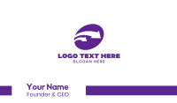 Purple Industrial Arrows Business Card