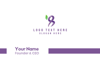 Violet Leaf Number 8 Business Card