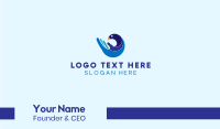 Hand Blue Bird Business Card