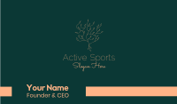 Monoline Pink Plant  Business Card