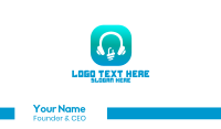 Tech Headphone App Business Card Design