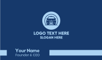 Blue Sedan Car Business Card Design