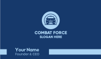 Blue Sedan Car Business Card