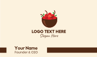 Fruit Red Cherry Bowl Business Card