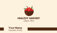 Fruit Red Cherry Bowl Business Card Image Preview